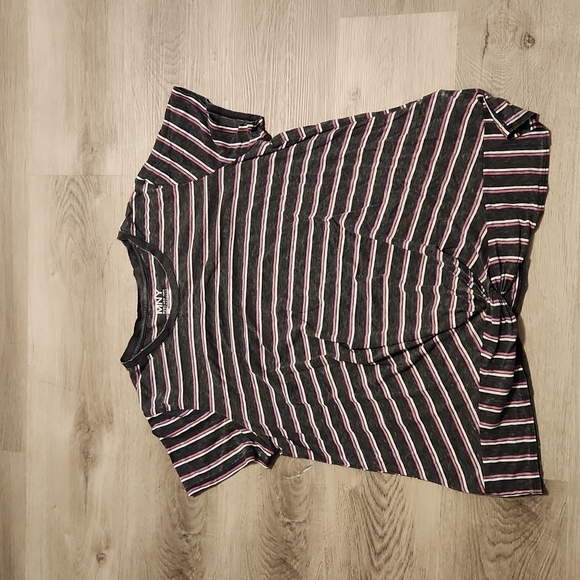Marc New York 1X Tee | Grey with Pink and White Stripes | Performance | Unique - Picture 1 of 2